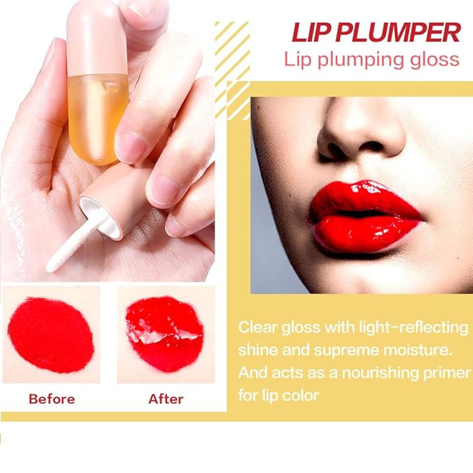 KISSIO Natural Lip Plumper,Lip Plumping Lip 5.5ml