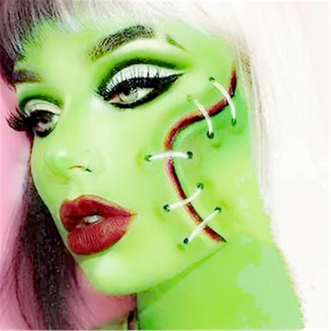 Go Ho Pastel Green Body Paint Washable(2.37oz/pc),Water Based Cream Pastel Green Face Body Paint for SFX Cosplay Costumes Festivals Halloween Makeup