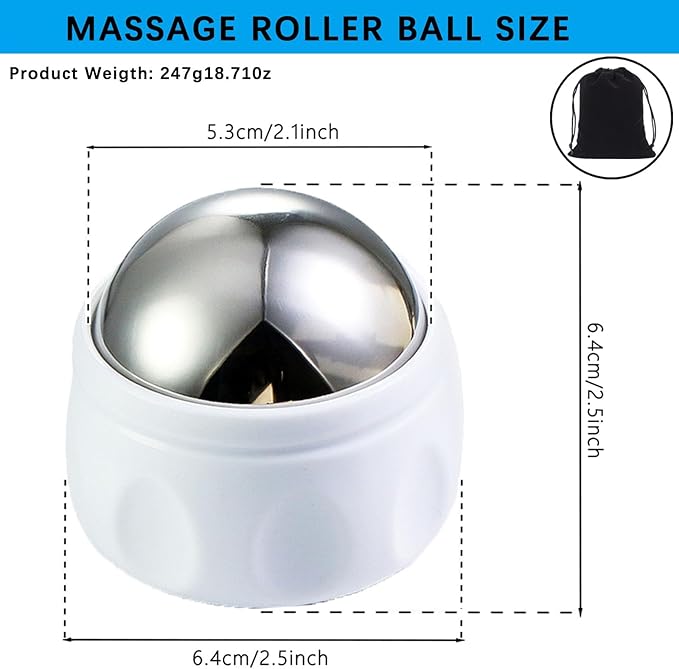 Cold Massage Roller Ball - Stocking Stuffers Gifts for Men Women Teens Boys, Stays Cold for 6 Hours, Sports Fitness Relaxations Gift, Rapidly Relieve Muscle Pain and Tension