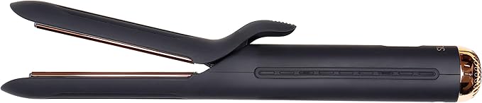 Sleek'E Hair Infrared Air Styler in Black/Rose Gold /2-in-1 Curling Wand & Titanium Flat Iron Hair Straightener & Hair Curler with Cooling Air Vents