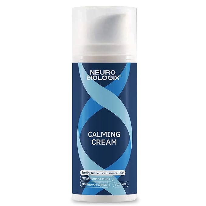 Neurobiologix Lavender Magnesium Cream with GABA & L Theanine, Hydrating Topical Moisturizer For Men and Women with Squalane, Glycerin & Vitamin E, Smooth, Lightweight Body Cream, 3.2 Oz Bottle