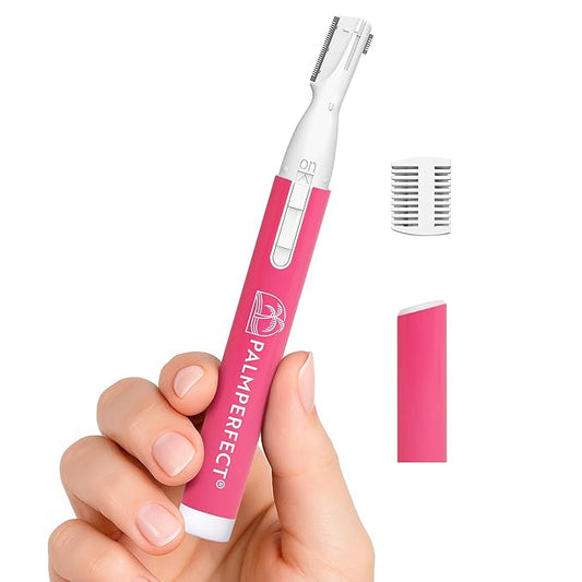 Facial Hair Trimmer for Women Facial Hair Removal, Womens Shaver for Upper Lip Chin Eyebrow, Compact Dual Blade Electric Razor for Ladies Face Hair Remover - Color Varies