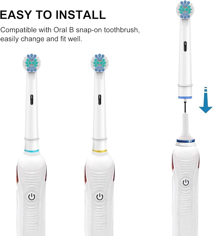 Toothbrush Heads for Oral B, 12 Pack Professional Electric Toothbrush Replacement Heads Medium Soft Dupont Bristles Replacement Toothbrush Heads Precision Clean Brush Heads Refills
