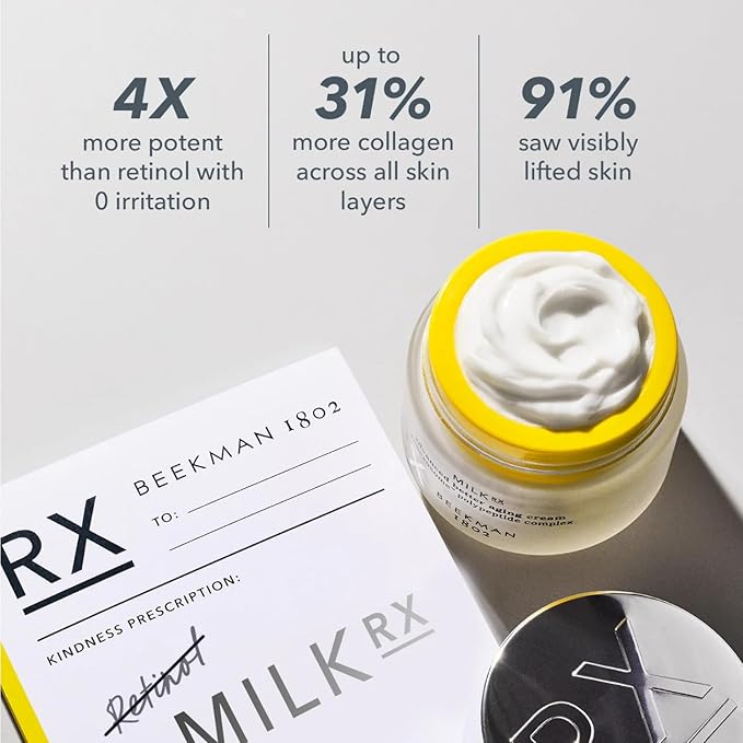 Beekman 1802 Milk RX Advanced Better Aging Face Cream Refill Pod, Goat Milk Protein Exosomes & Polypeptide Moisturizer for Firming & Smoothing, Fragrance Free, 1.69 Fl Oz Refill