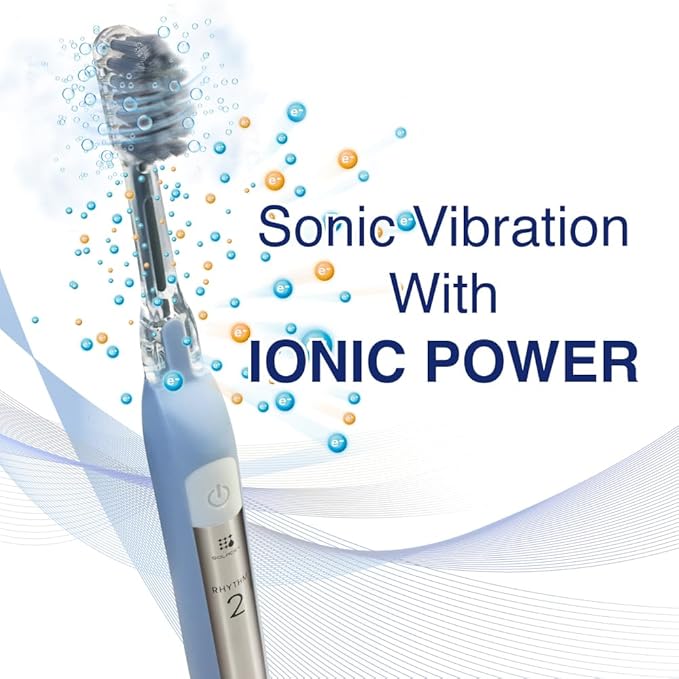 Soladey SoladeyRhythm2, Ionic Power Electric Toothbrush, Solar Panels and TiO2 Semiconductor (Snow White), Ready to use Ionic Toothbrush
