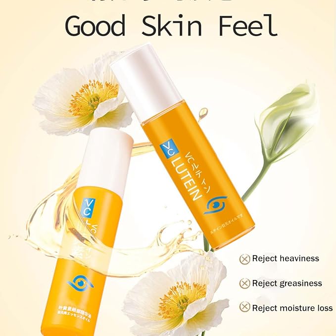 Vc Anti-Wrinkle Eye Serum Oil, Lutein EyeEssenceOil, VC Rollerball Eye Serum for Dark Circles and Puffy Eyes, Firming Anti-Aging, for Women & Men (2)