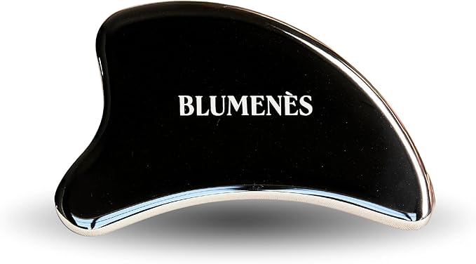 Blumenes - Traditional Gua Sha Tool - Stainless Steel Massage Tool for Face & Body - Cold & Heat Retention for Relaxing Spa Experience - Durable Stainless Gua Sha for Enhanced Skincare Routine