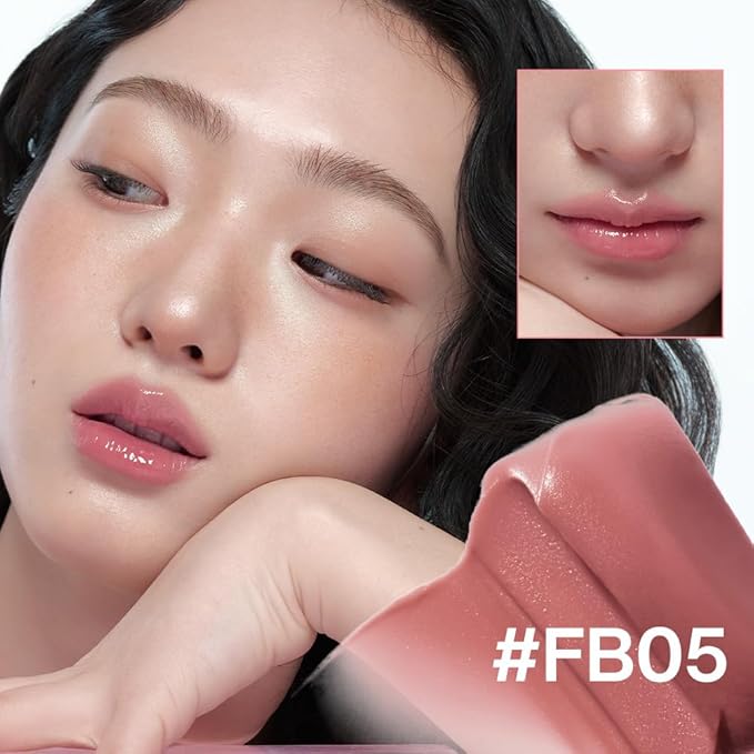INTO YOU Frozen Glow Lip Balm, Hydrating Lip Gloss, Shine Finish, Nourishing Sheer Tint Pudding Pot with Vitamin E and Seed Oil, Plumping, Moisturizing Lip Makeup, 0.18oz, FB05 Rose Mauve