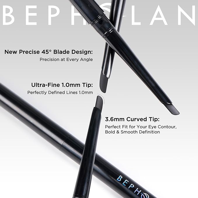 BEPHOLAN Black Eyeliner Pencils,D-tips Waterproof Gel Eyeliner Pencil Waterline Eye Liner Pen for Women Waterproof Smudge Proof Long-lasting (BLACK-D)