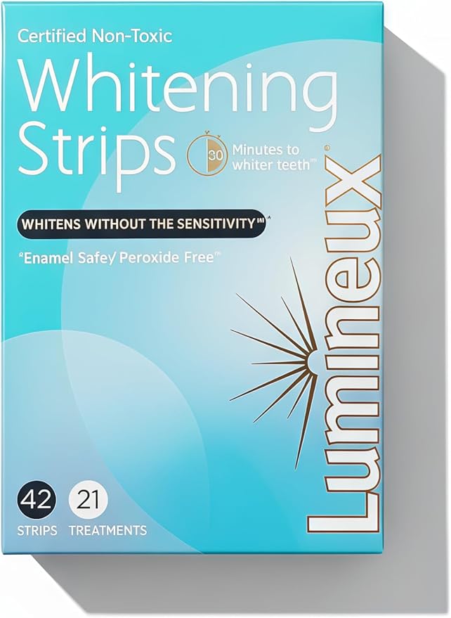 Teeth Whitening Strips – 21 Treatments, 42 Strips | Peroxide-Free Whitening, Enamel-Safe & Sensitivity-Free | Dentist-Approved Formula Whitening for a Brighter Smile