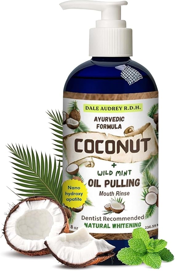 Dale Audrey Nano Hydroxyapatite Mouthwash Oil Pulling for Teeth and Gums (Coconut (with Pump))