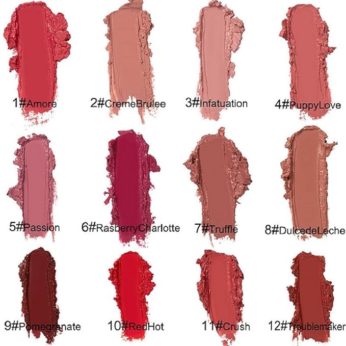 Allen shaw12 colors Shiny Non-stick Cup Lasting Lip Gloss (10, 30g)