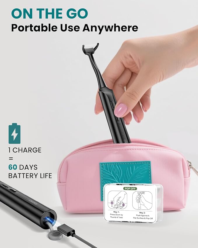 CNAPES Electric Flosser for Teeth with 54 Refill Heads +5 Speeds, Water Flosser Alternative, Easy Glide Flossing for Sensitive Gum, Rechargeable Oral Kit, 5X Cleaning, Portable Dental Floss Picks