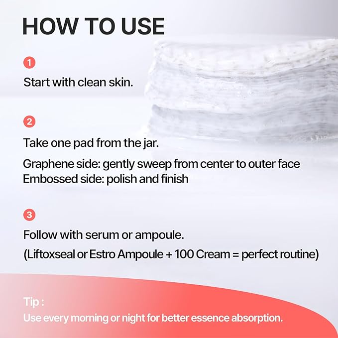 every routine Graphene Peeling Toner Pad – Gentle Daily Exfoliating Facial Toner Pads with Graphene Fiber, Pore-Clearing & Oil-Balancing for Smooth Skin (60 Pads / 220g)