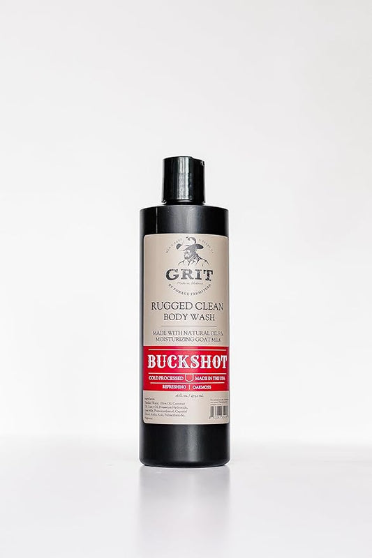 GRIT Goat Milk Body Wash Buckshot | All Natural | Dye-Free Body Wash | Enriched with Nourishing Goat Milk | 16 Fl oz