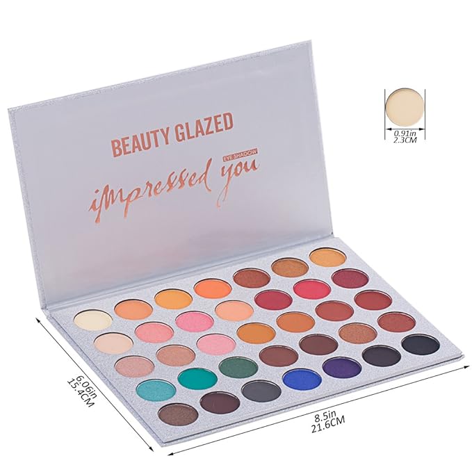 35 Colors Eyeshadow Palette with 7Pcs Makeup Brushes