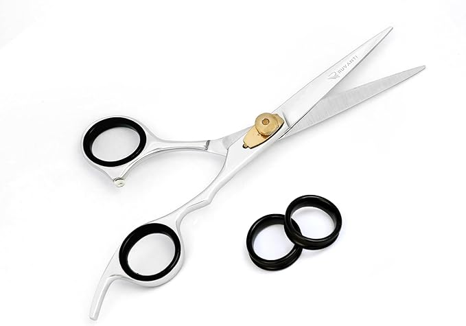 Ruvanti Hair Cutting Scissors - Professional Barber Premium Shears For Salon And Home Use, Sharp & Durbale Stainless Steel Blades for essential hair care & grooming, Comfortable Grip Handles