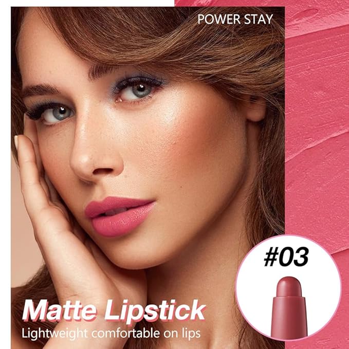 IATMOMOD Coral Orange Red Matte Lipstick Crayon, Long Lasting Waterproof Velvet Lip Liner Pencil, High Pigment Non-Drying 24H Cruelty-free Lip Makeup