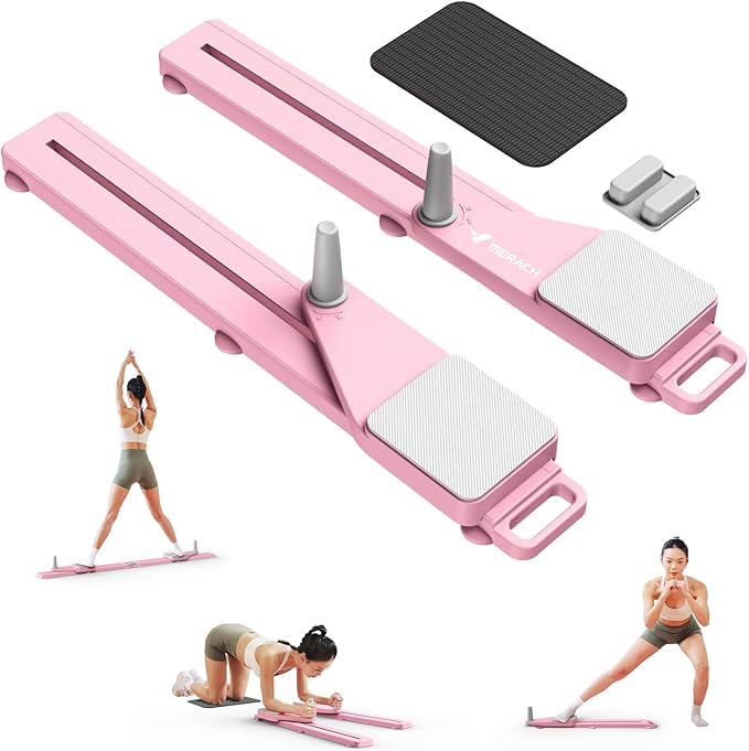 MERACH Pilates Board, Multifunctional Abdominal Plate, Detachable Ab Trainer Machine with Anti-Slip Design, Portable Pilates Reformer for Core Workouts, Home Gym Equipment for Women