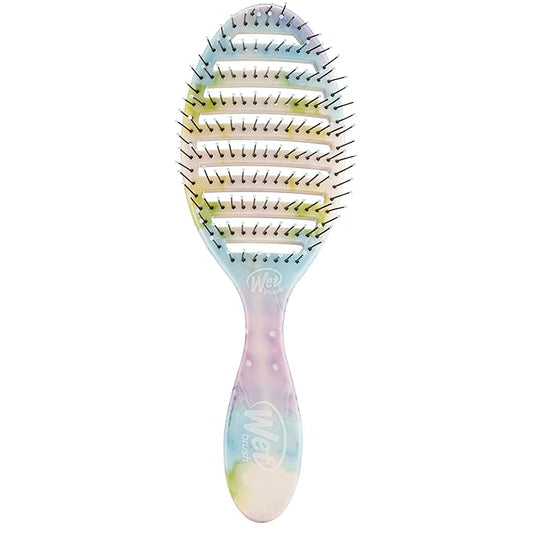 Wet Brush Speed Dry Hair Brush - Splatter (Color Wash) - Vented Design and Ultra Soft HeatFlex Bristles Are Blow Dry Safe With Ergonomic Handle Manages Tangle and Uncontrollable Hair - Pain-Free
