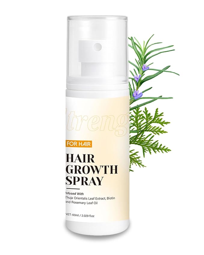 Hair Growth Spray, Hair Growth Oil Spray, with Biota Orientalis, Rosemary Oil & Biotin, Strengthens Hair Roots, Prevent Hair Thinning & Loss, Thicker Fuller Hair for Women & Men (3 pack, 3% Rosemary)