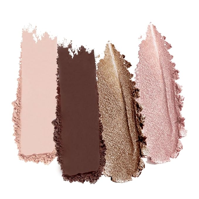 Warm Peach Nude Champagne Glow Eyeshadow Palette–Matte & Shimmer High Pigment Blendable Long-Lasting Everyday Eye&Rose Gold Smokey Eye, Perfect for Blue, Green & Brown Eyes, Paleta de Sombras de Ojos