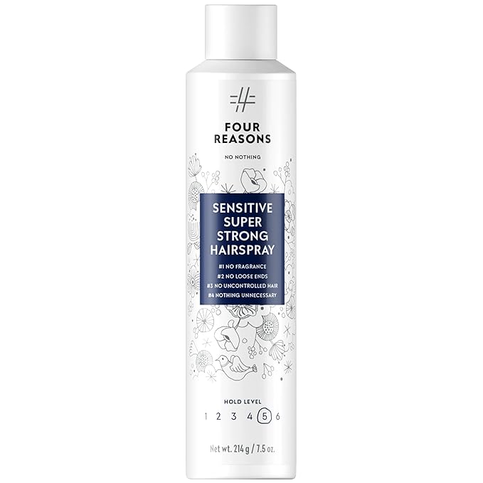 No nothing Super Strong Hairspray for Women, Unscented & Hypoallergenic Finishing Spray for Sensitive Scalp, Extra Strong Hold Hair Spray Women, Humidity & UV Protection, 7.5 oz