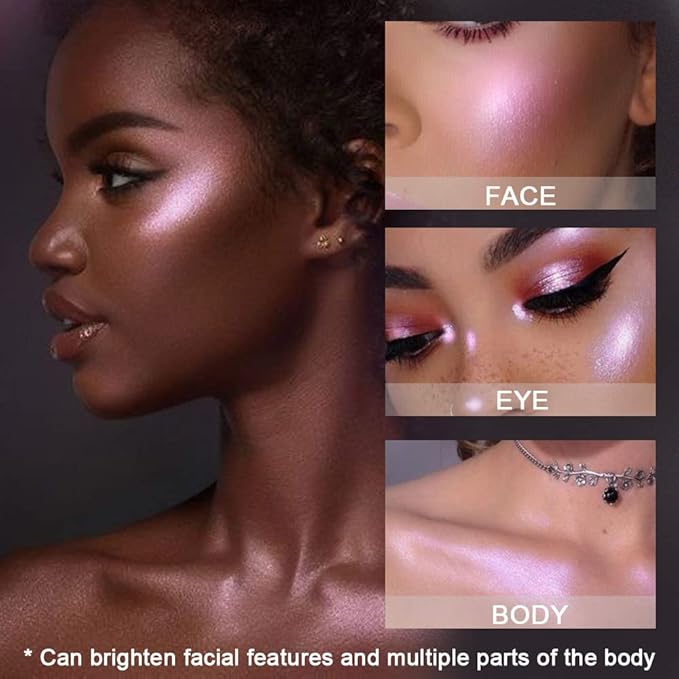 8 Color Face Cheek Highlighter Makeup Palette Shimmer