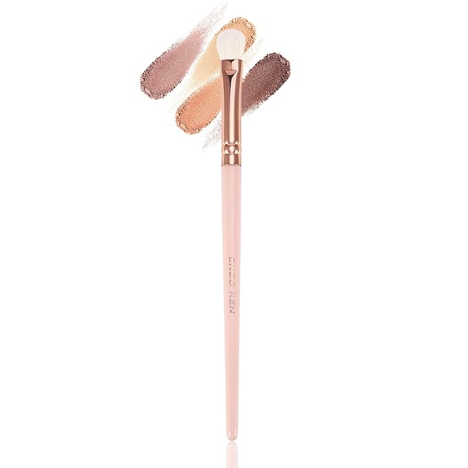 ENZO KEN Medium Smudge Eye Shadow Brush - Natural Goat Hair Eyeshadow, Shader and Smudge Brush. Single, Pink. E403M
