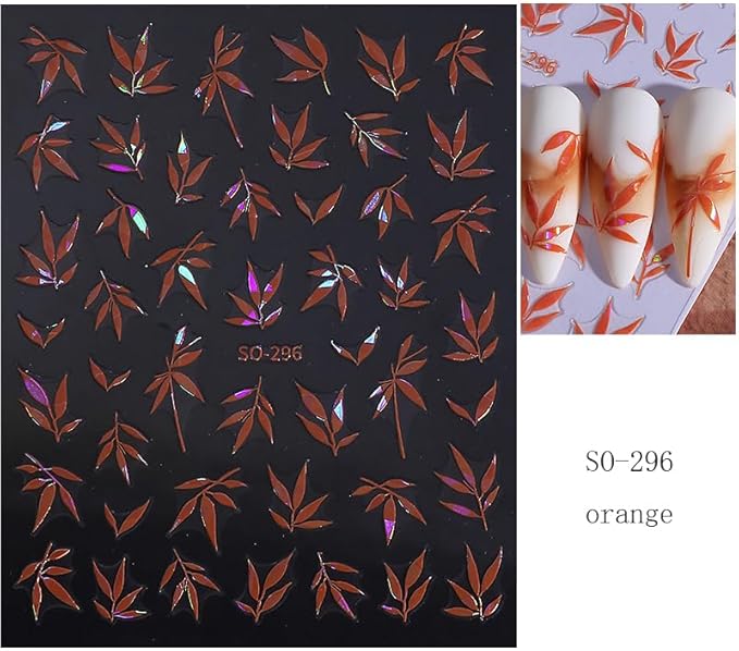 12 Sheets Fall Maple Leaf Nail Stickers 3D Metallic Gold Leaf Nails Decals Leaf Nails Decals Leaves Nail Design Autumn Nails Supplies Floral Nails Accessories for Women DIY Nail Art