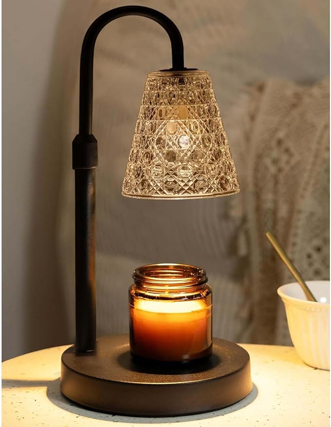Candle Warmer Lamp with Timer Dimmable,Valentines Day Gifts for Her Women Mom, House Warming Gifts New Home Decor, Wax Melt Warmer with 2 Bulbs