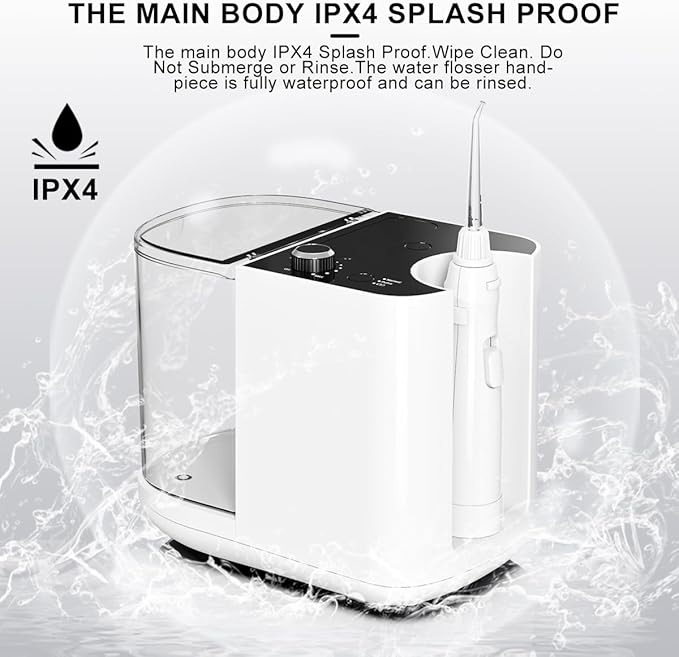 Upgraded Version 900ML Large Capacity Countertop Water Flosser, Aquarius Water Flosser Professional with UV Sanitizer Light, Oral Irrigator for Teeth, Gums, Braces, Dental Care