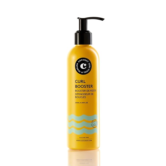 COCUNAT - Curl Booster Gel - Curl Cream for Curly Hair - Defines Soft Curls Without Frizz - With Argan Oil and Grapefruit for Hydrated, Bouncy Curls - Silicone & Sulphate Free - Curly Method - 250ml