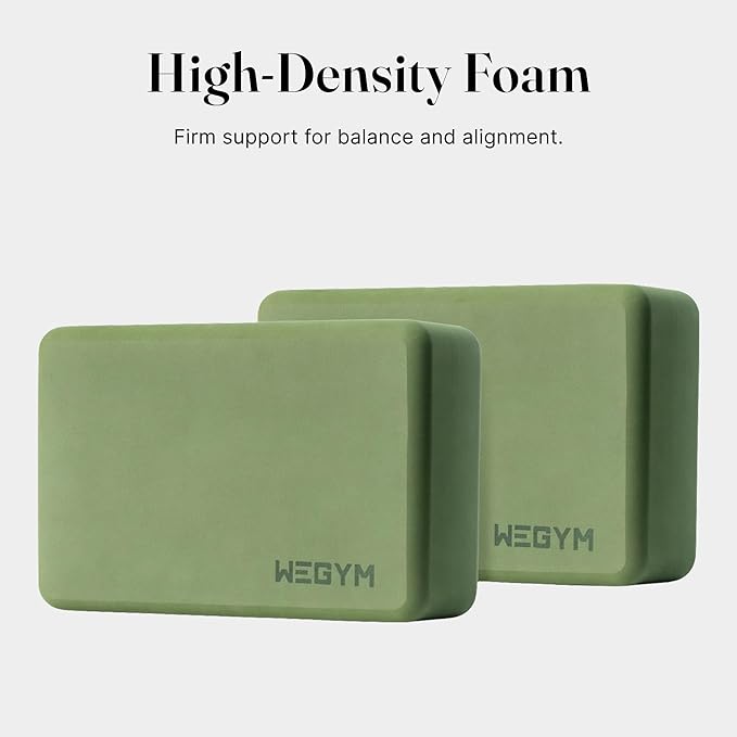 WeGym Yoga blocks with Anti-Slip, Comfortable Grip, Sturdy Sides for Secure Workouts at Home, for Yoga, and Pilate Training
