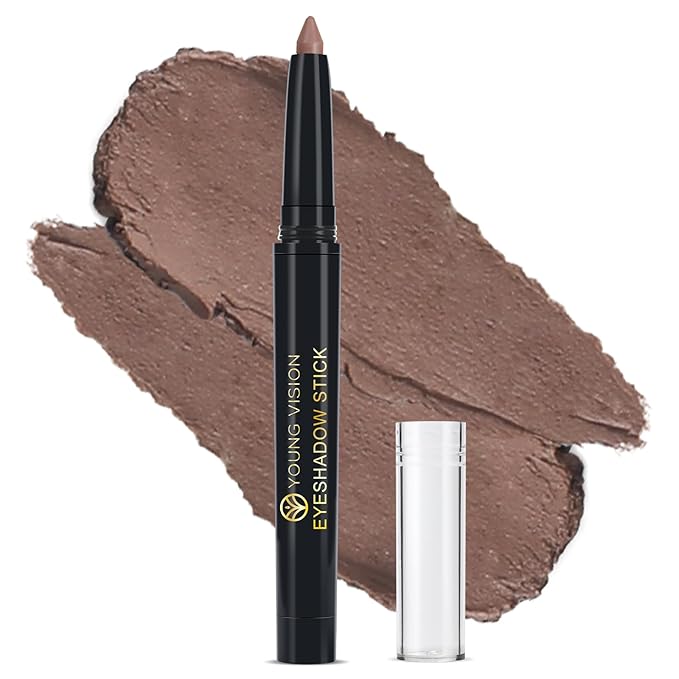 YOUNG VISION Eyeshadow Stick, Shimmer and Matte Cream Eye Shadow Brightener Sticks Eyeliner Pencil Crayon, Waterproof Long Lasting Eye Highlighter Stick Makeup,0.056 Oz(#3-Desert) (08)