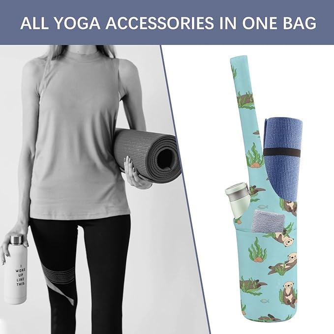 Large Yoga Mat Bag Fit Most Size for Ladies Yoga Mats Carrier Bags Multi-Functional Exercise Mat Holder Storage Bag