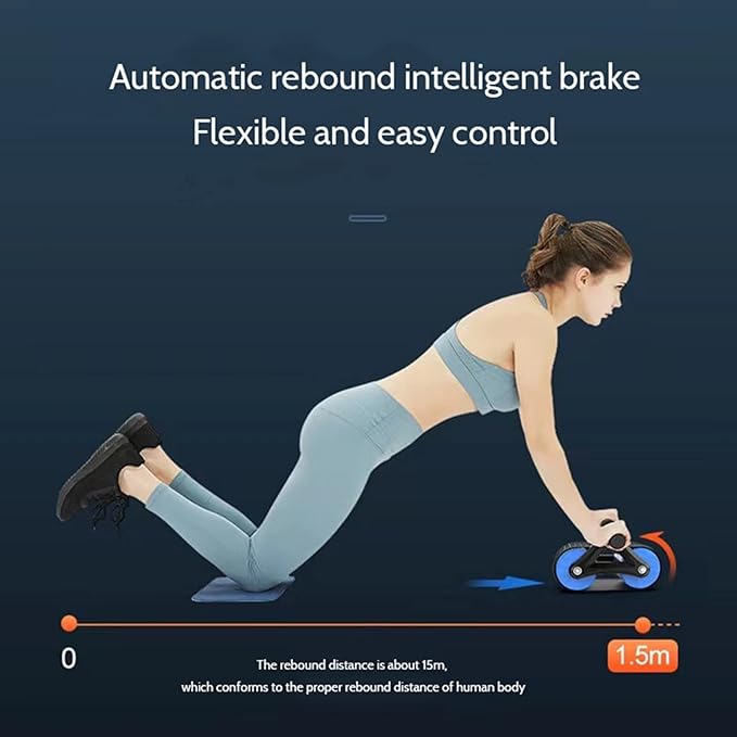 Automatic Rebound Abdominal Roller Wheelï¼Œquiet Non-slip Core Abdominal Exerciser