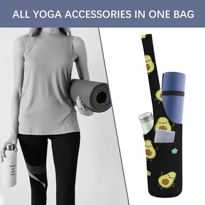 Yoga Mat Bag Large Tote Carrier Holder with Water Bottle Pocket Yoga Bags