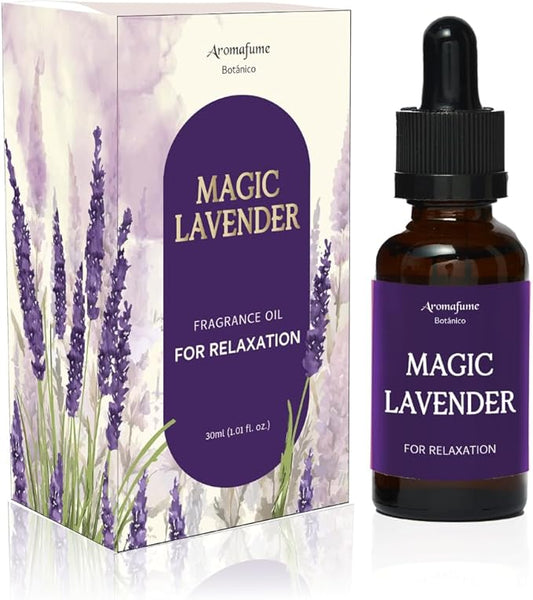 Magic Lavender Essential Oil Diffuser Blend by Aromafume | 1 x 30ml / 1 fl oz | Herbal & Fresh Scent for Relaxation & Meditation Bliss | Calming Aromatherapy Oil | Vegan & Cruelty-Free
