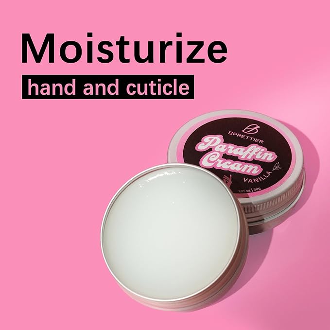 Cold Paraffin Wax Cream for Hands and Feet, Shea Butter Cuticle Balm, Vanila Scent Home Spa, No-Heat Moisturizing Mask