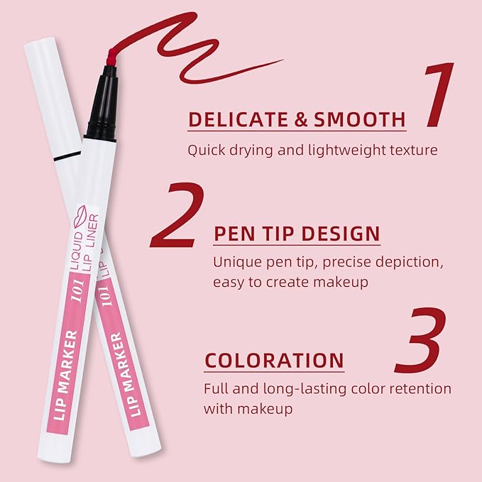 Lip Stain Marker, Matte Natural Nude Brown Liquid Hydrating