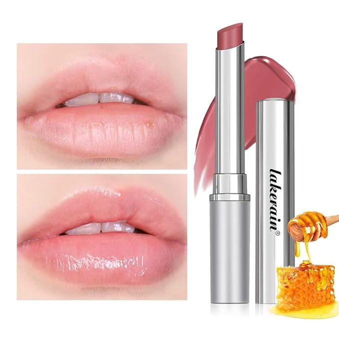 Honey Lipstick Balm - Long-lasting moisturizing lip color, natural and gentle nourishing lip balm, Pink cherry, Hydrating Lipgloss for All Skin Tones (Pink)