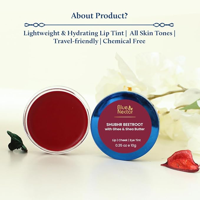 Blue Nectar Lip Tint Balm for Deep Wine Organic