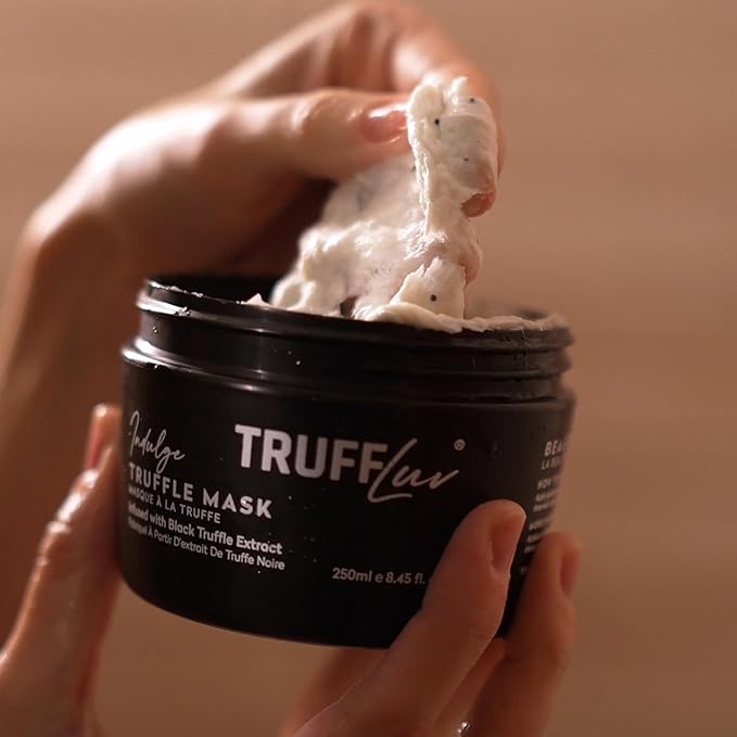 TruffLuv Indulge Collection Truffle Mask - Hydrating Strengthening Hair Mask Anti-Aging Enhances Shine 8.45 Fl Oz | Infused with Black Truffle Extract, Paraben Free, Sulfate Free