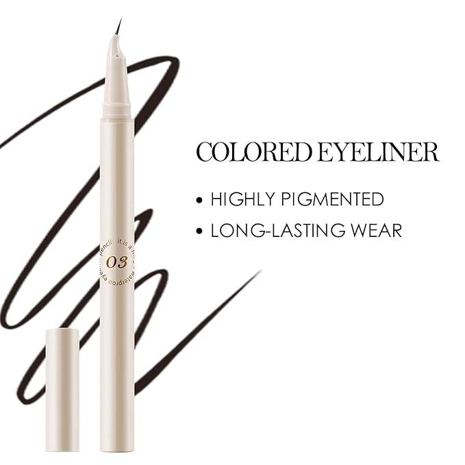 Boobeen Liquid Eyeliner Pen, Matte Eye Liner with Precision Tip, Long Lasting Eyeliner Pencil for Bold Eye Makeup, Glides on Smoothly