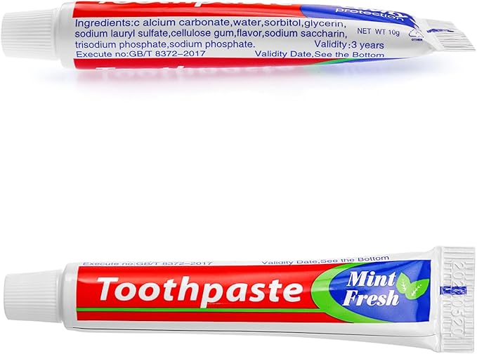 10 Pack Disposable Toothbrushes with Toothpaste Individually Wrapped, 10g Travel Toothpaste Single Use Manual Toothbrush Kit for Adults Guests Travel Hotel Nursing (10 pcs,5 Colors)