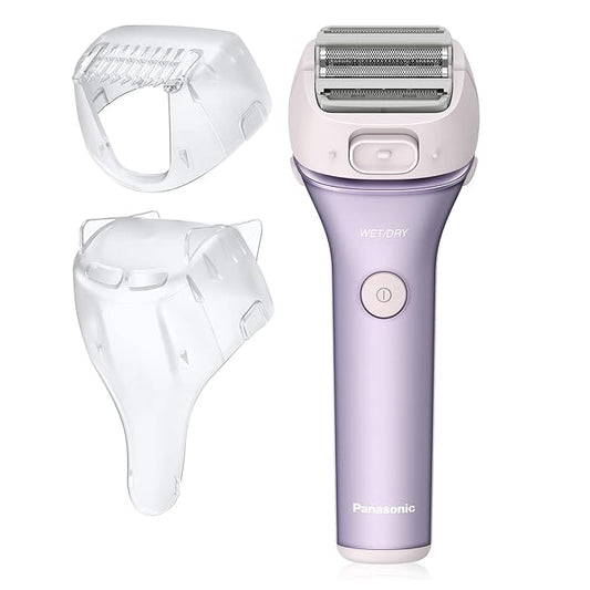 Panasonic Electric Shaver for Women, Cordless 4-Blade Shaver, Bikini Attachment, Pop-Up Trimmer, Wet Dry Operation, Electric Razors for Women - ES-AWL8AV (Purple)