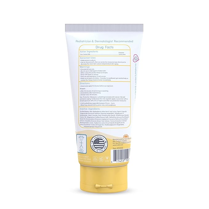 TruKid Daily SPF30 Face Sunscreen Citrus 3.4oz Baby Sunscreen, Natural Ingredients Kids Sunscreen, Reef-Friendly Travel Size Sun Screen, Beach Defense Sunscreen for Kids, Toddlers, Babies & Adults