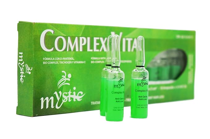 Mystic Complex Vital Ampoules For Hair Loss and Thinning - Regrowth Treatment With Biotin Bio-Complex and Tocopherol (Pk.10)