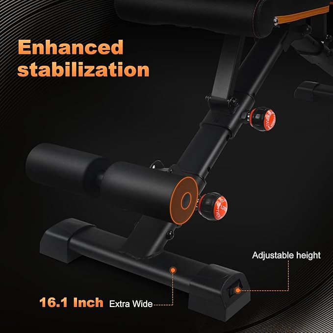 Adjustable Weight Bench for Home Gym 660 Lb 3 Sec